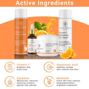 Black African Organics Vitamin C and Hyaluronic Acid Face Kit